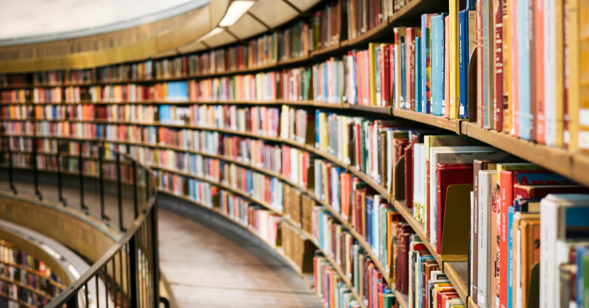 A large library filled with books