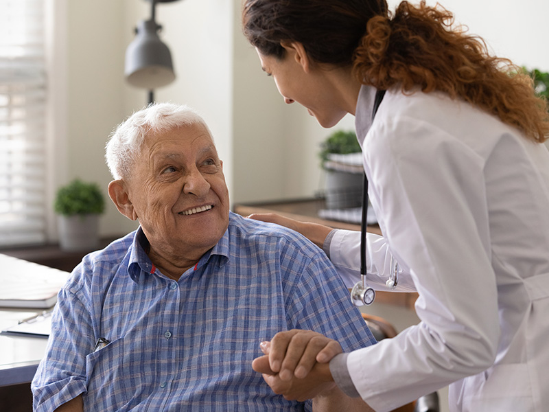 old man with doctor 