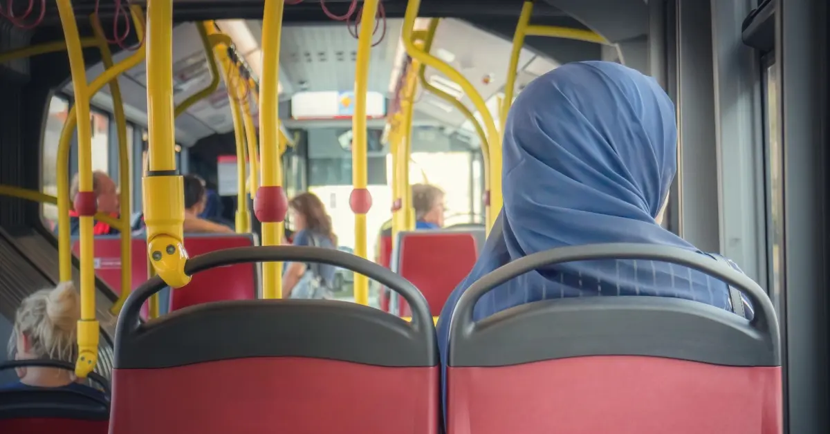 passenger in a public transportation