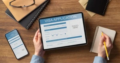 Someone checking the status of their UAE visa