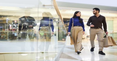 Couple doing shopping in Dubai mall