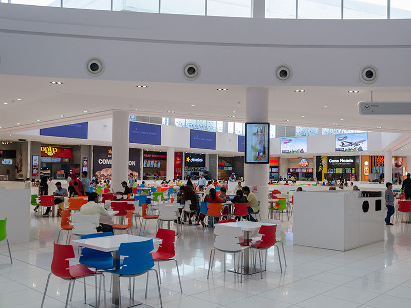 food court in Ibn Batuta Mall 