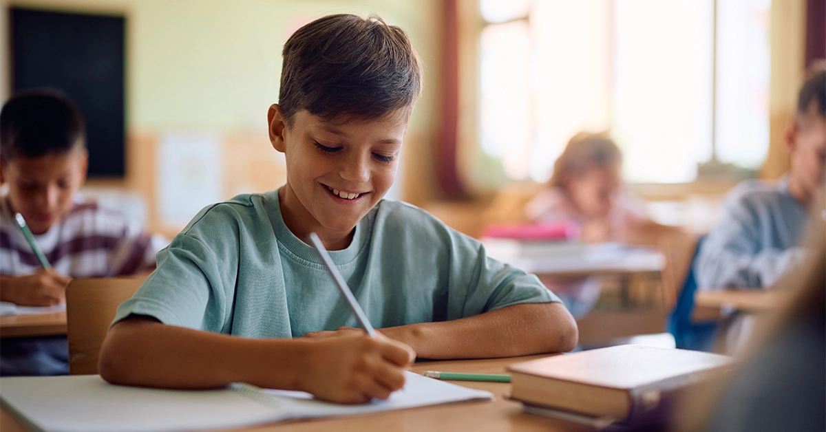children in school after summer break