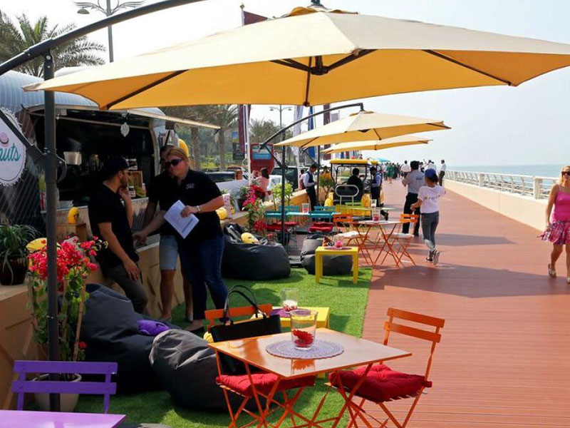 Boardwalk seating area 