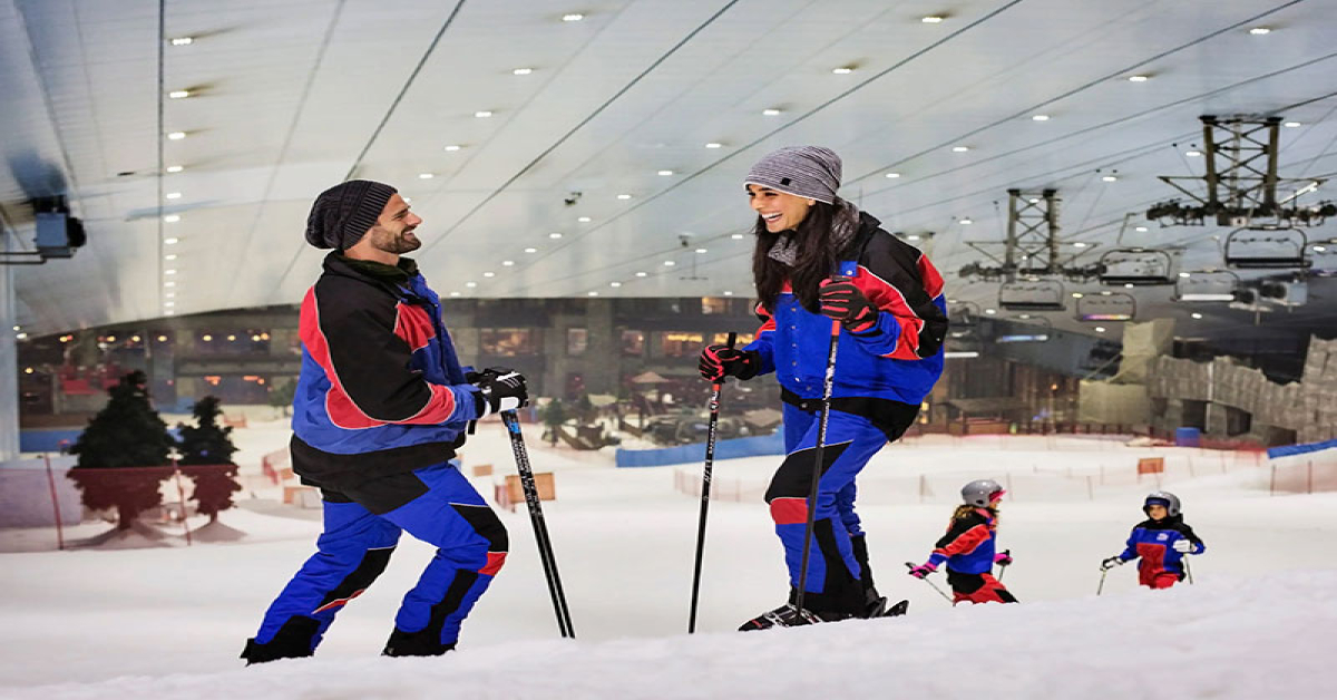 Couples at ski dubai