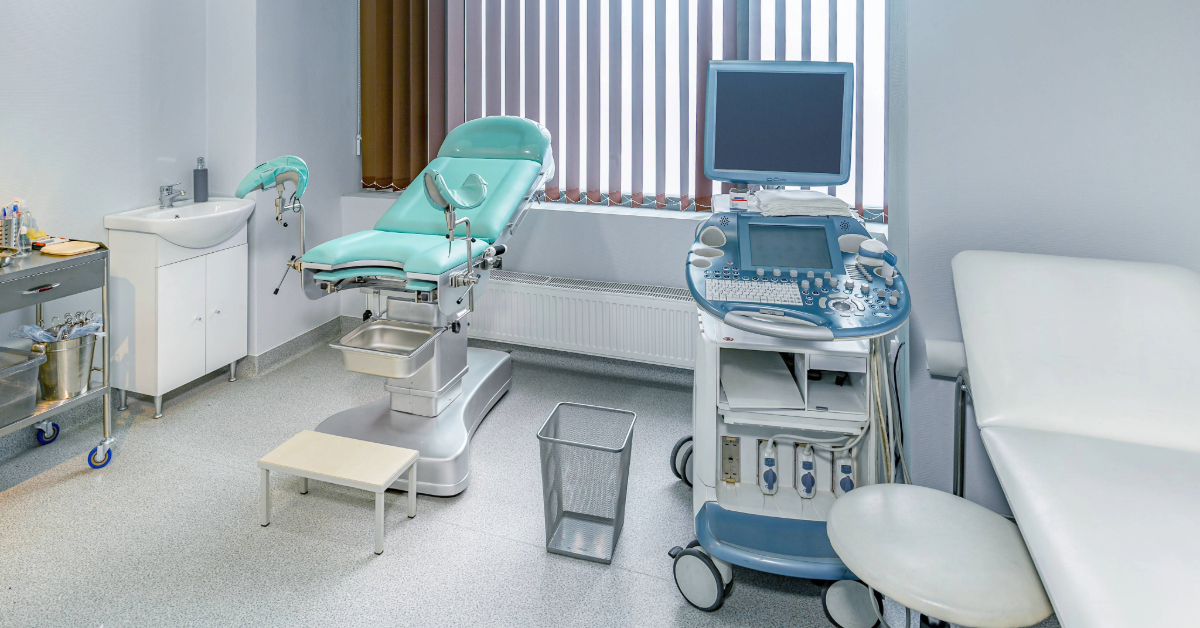 medical examination room with equipment