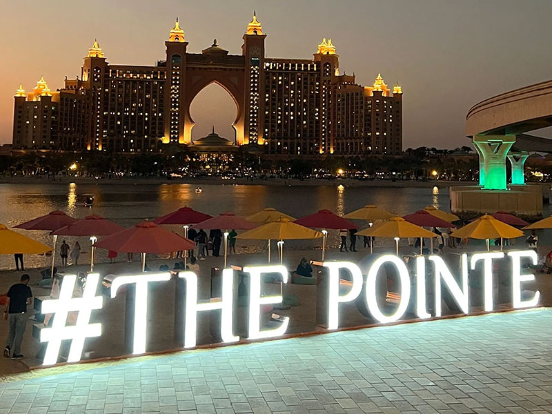 the Pointe Palm Jumeirah