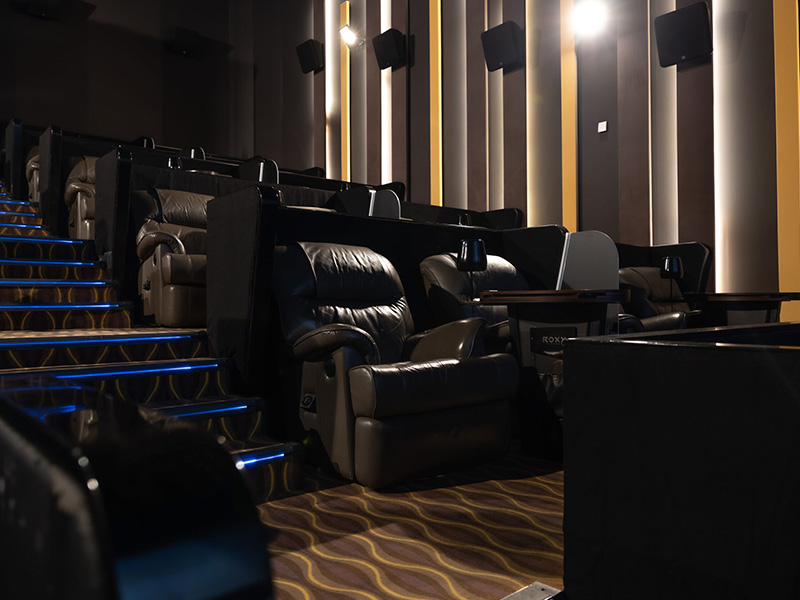 leather reclining seats in Roxy cinemas 
