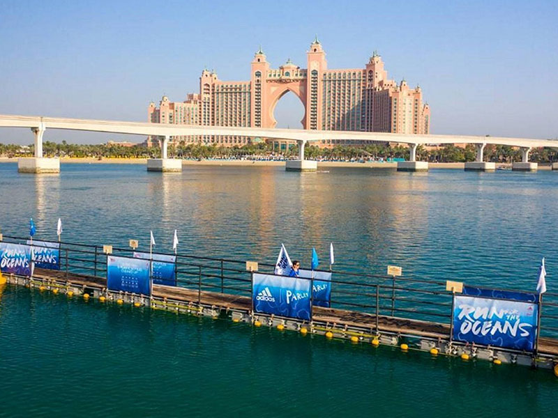 walking in The Pointe Palm Jumeirah 