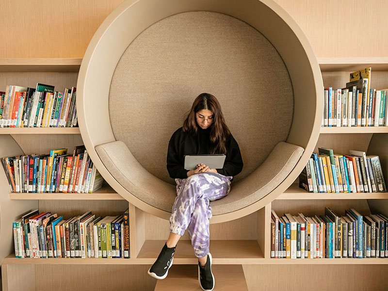 reading corner in House of Wisdom