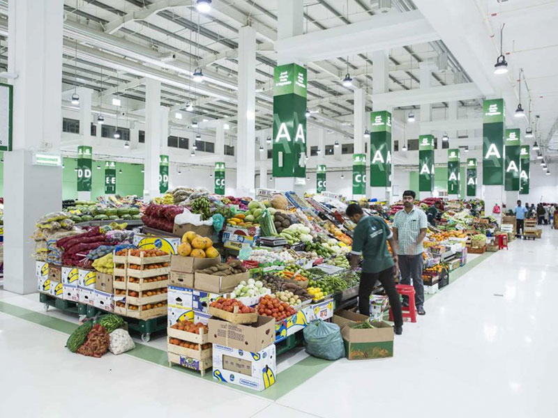 Fruits and Vegetables in Waterfront Market Place