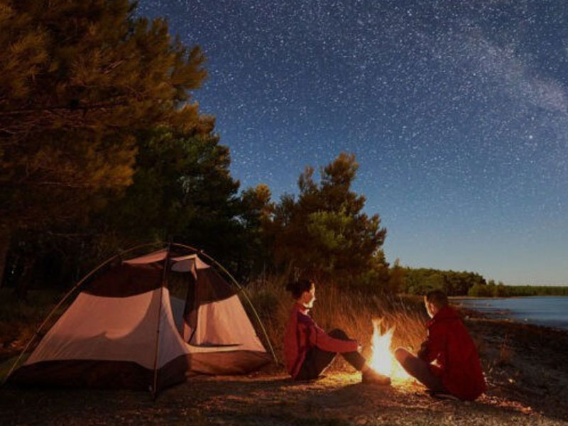 camping at Love Lake Dubai