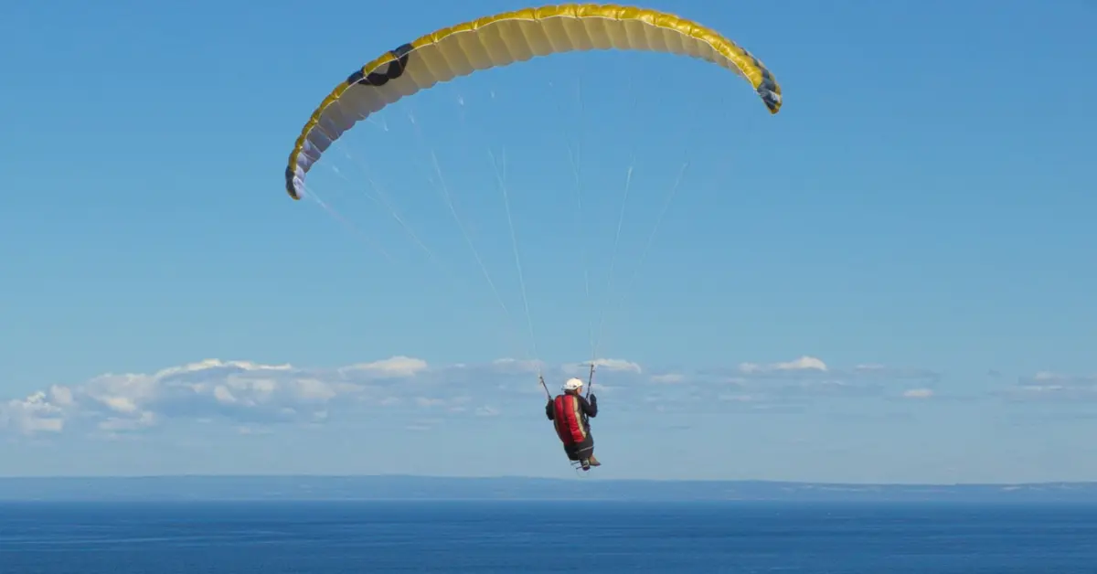 A Man Parasailing