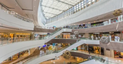 A view of the mall from the inside