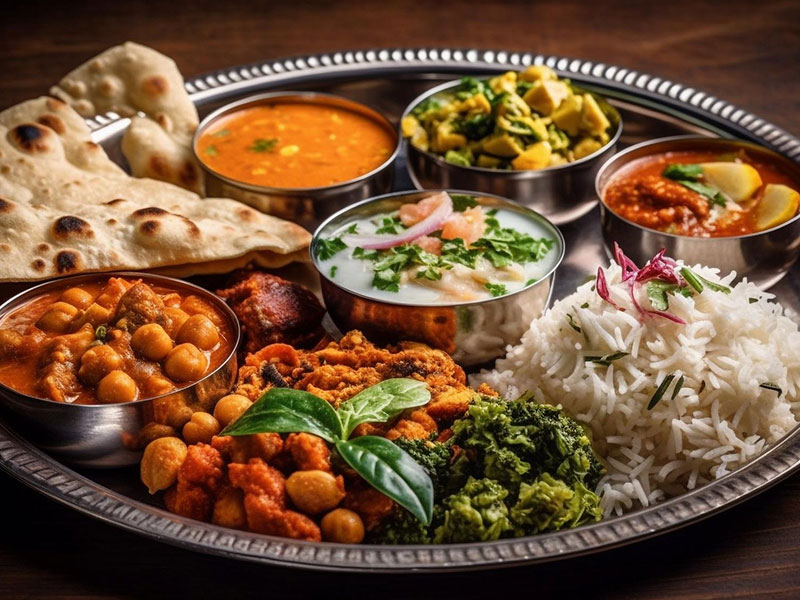 Indian food platter 