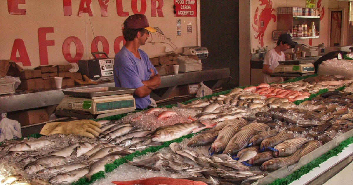 Fish sellers at the fish market