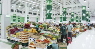 Modern interior of the Waterfront Market in Deira, Dubai