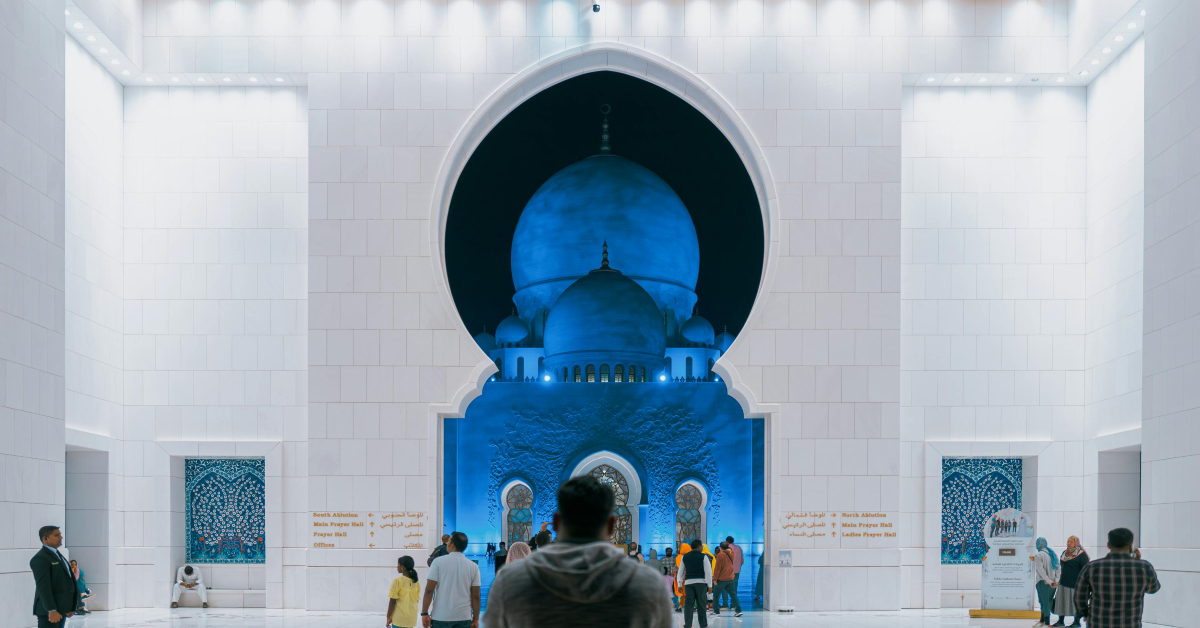 people in prayer time in Abu Dhabi