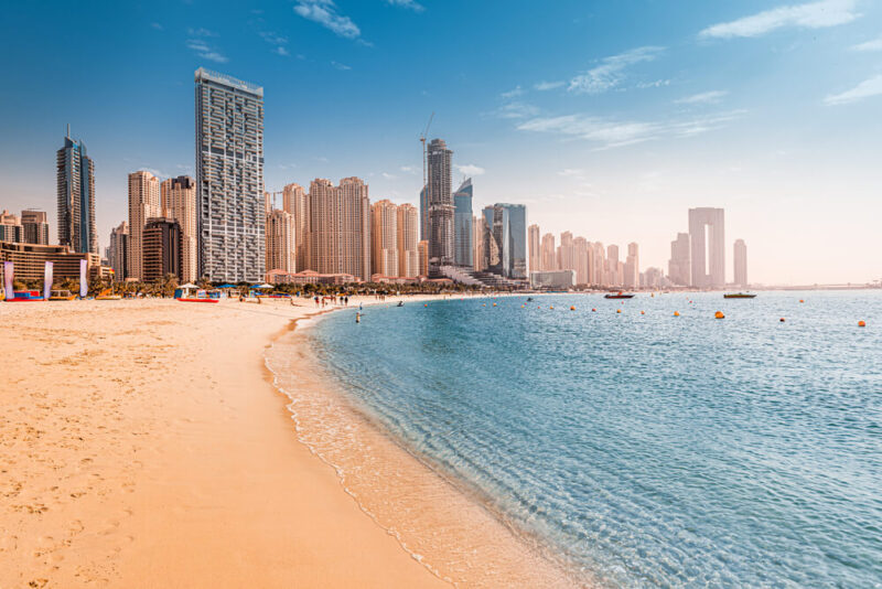 la mer beach dubai night 