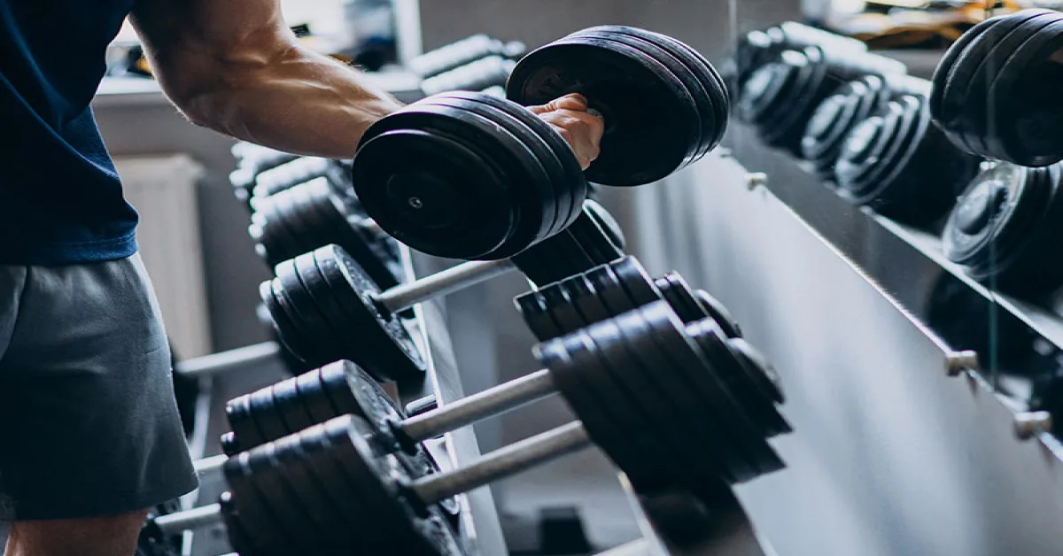 Someone playing at the gym