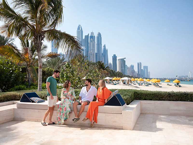 relaxation at the beach in dubai 