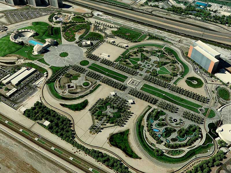 Khalifa Park from the sky 