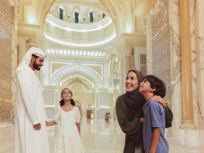 family in the mosque 
