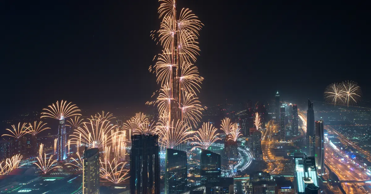 New Year fireworks in Dubai