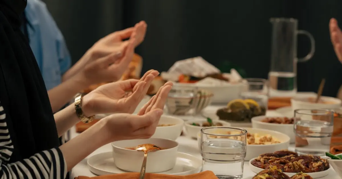 Family having iftar together