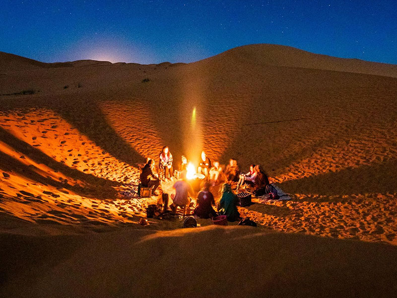 Camping in the desert