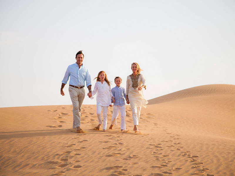 family in the desert 