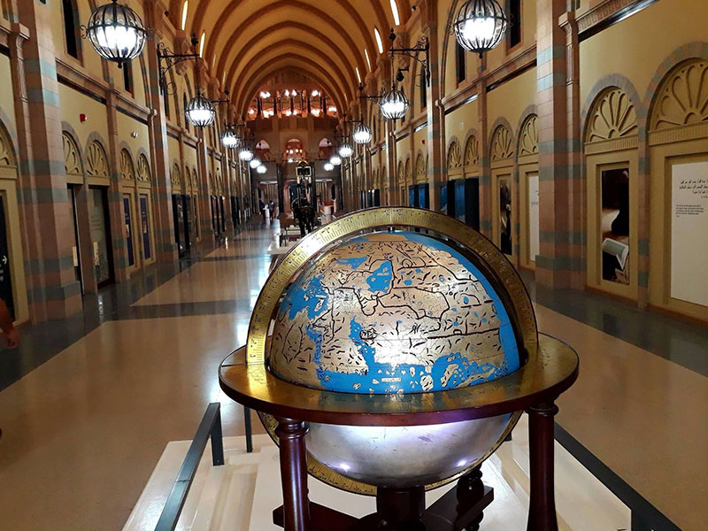Earth globe in Sharjah Science Museum