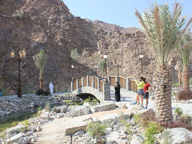 القناة المائية في منتزه الصحراء بالشارقة