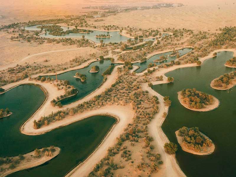 صورة جوية لبحيرة القدرة