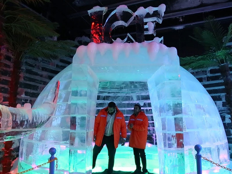 ice in Dubai Garden Glow