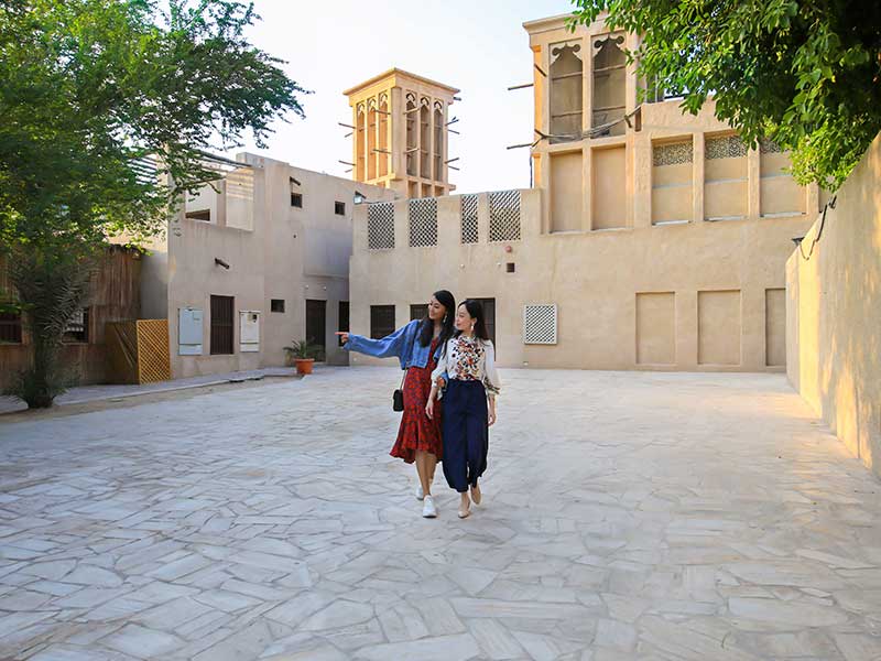 tourists in Dubai Old City