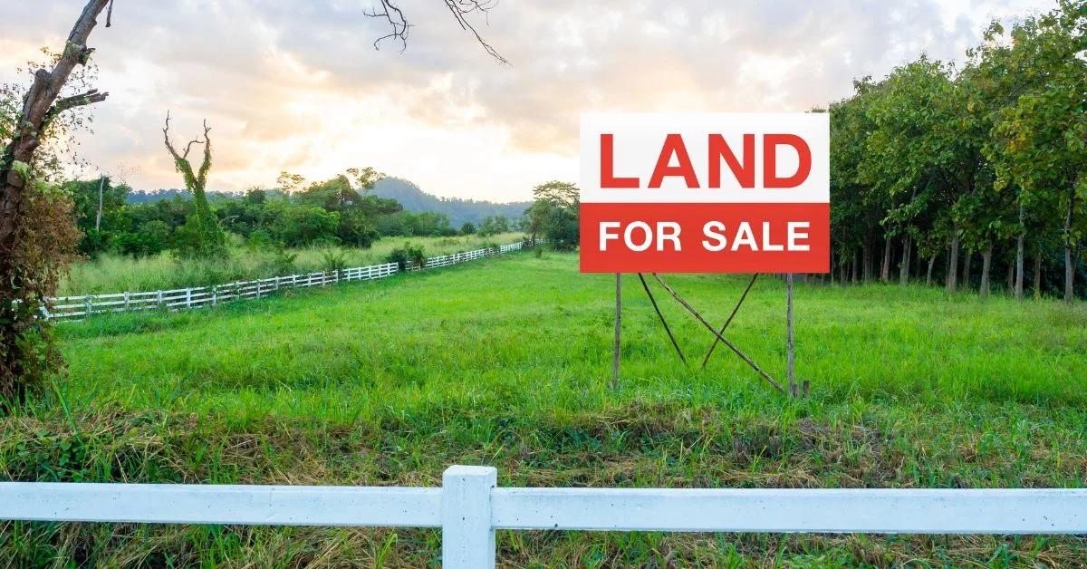 A sign that reads Land for Sale