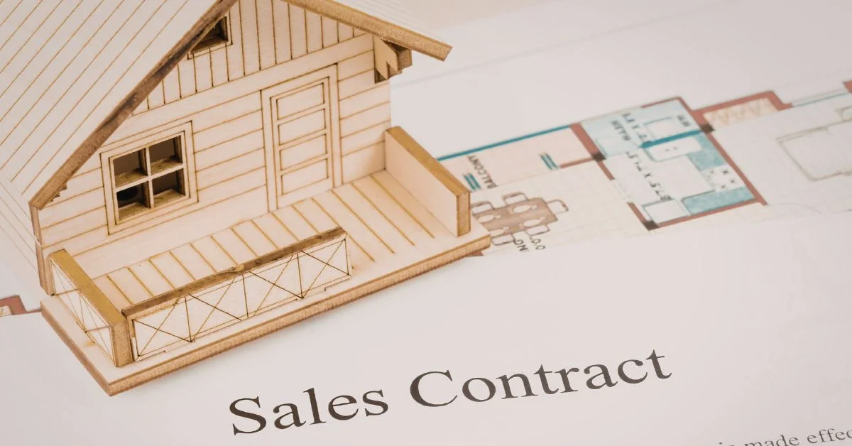 A paper reading Sales Contract for legal paperwork