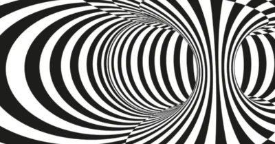 A black and white optical illusion