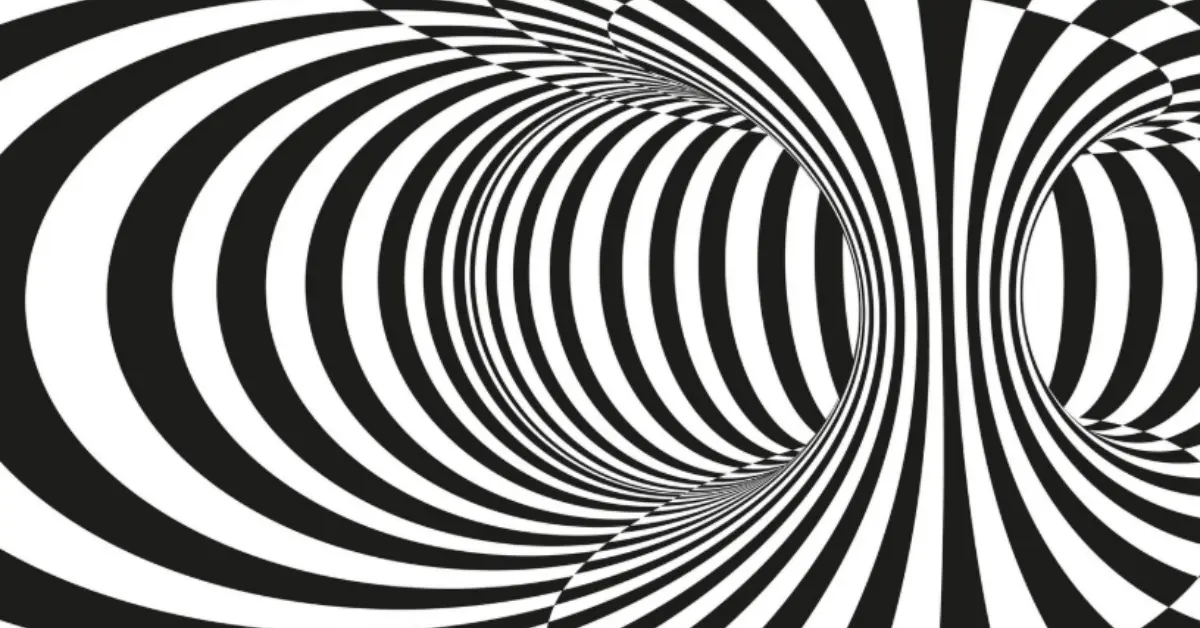 A black and white optical illusion