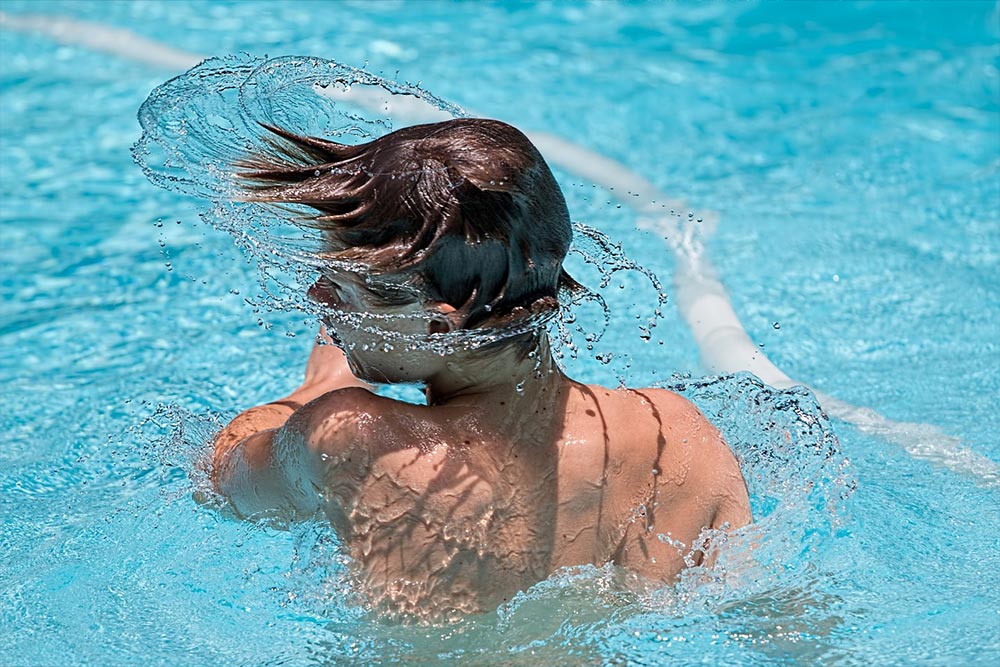 Man in pool