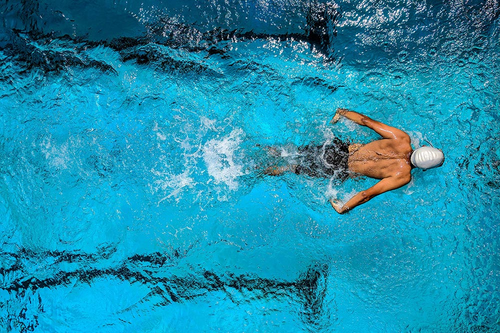 Swimmer in pool