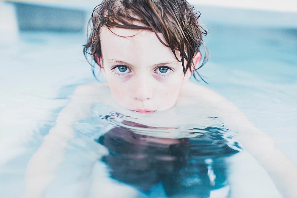 Kid underwater
