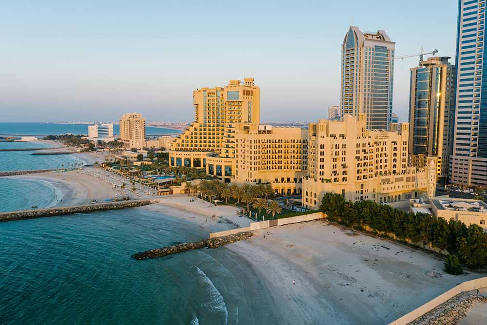 Scenic view of a luxury Ajman resort for summer staycation