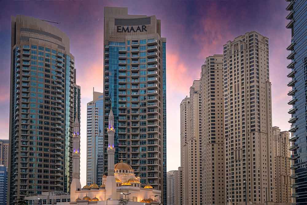 Exterior view of a UAE buildings after a comprehensive retrofit