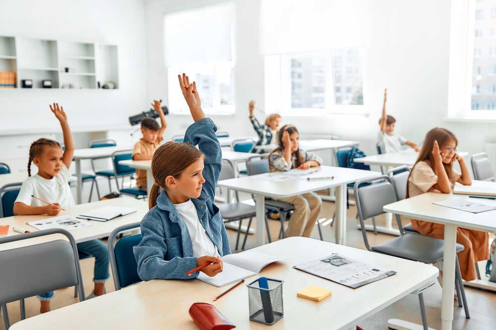 Students in class
