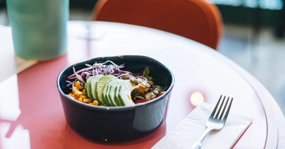 Healthy bowl served in one of the best Abu Dhabi restaurants