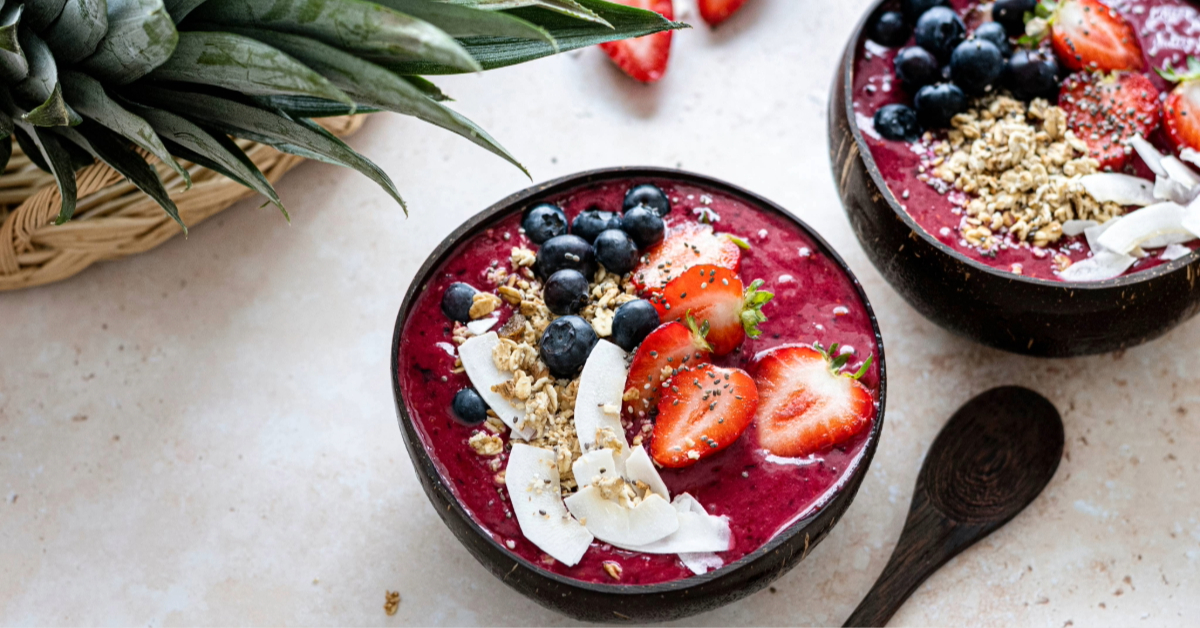Acai in coconut shell