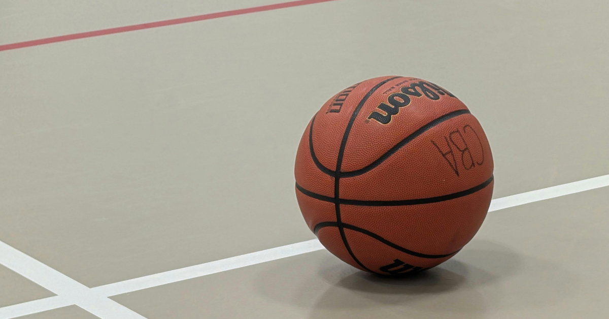 Basketball on the court