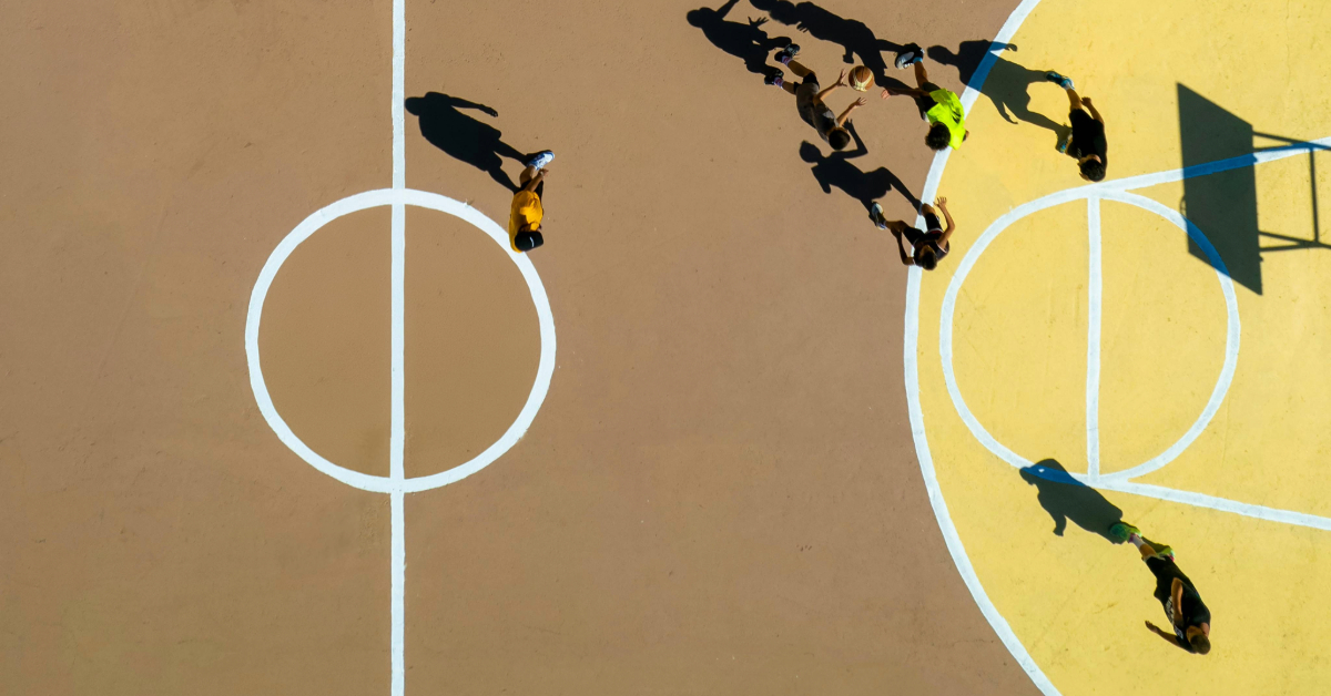 Outdoor basketball court